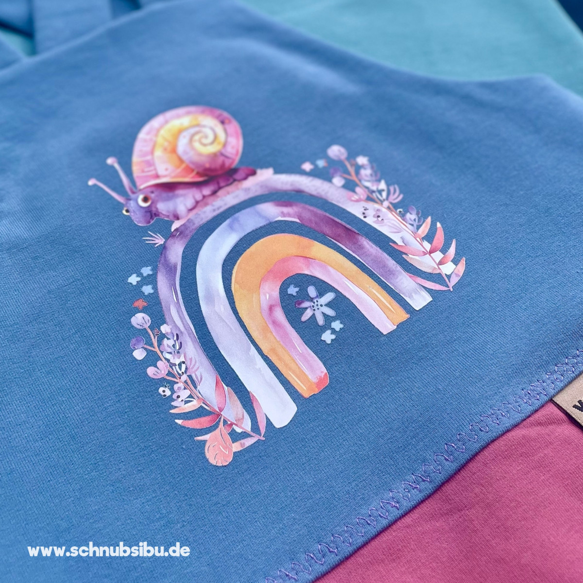 Bügelbild Regenbogenfrühling lila